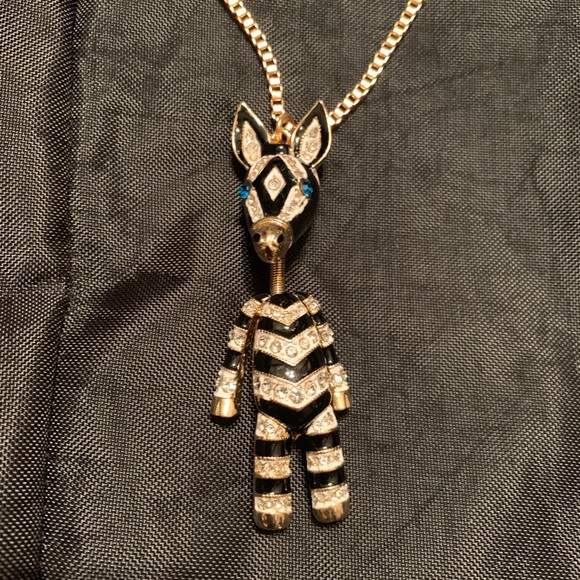 Betsey Johnson Jewelry - Betsey Johnson long style Zebra Necklace NWOT